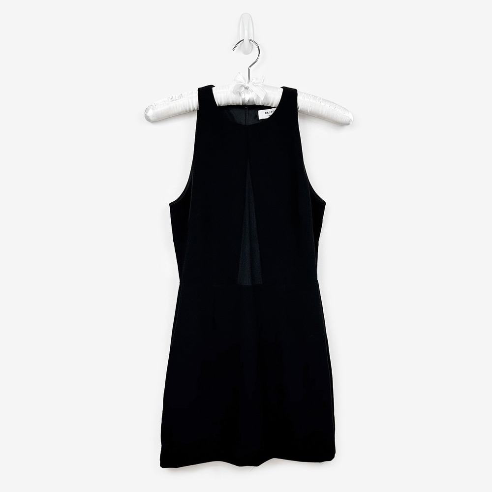 Bailey 44 Mesh Insert Mini Dress Size 4 Black Party Cocktail LBD